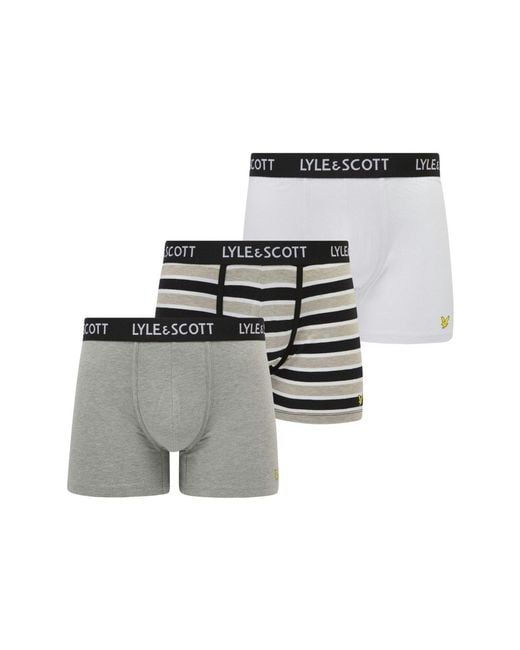 Lyle & Scott Gray And Ethan 3Pk for men