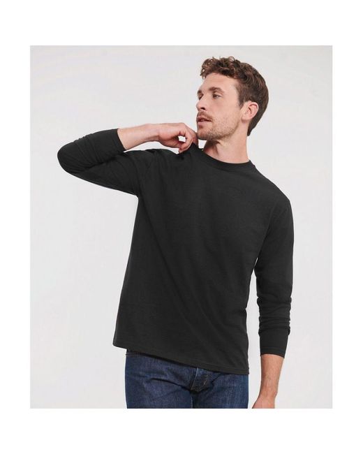 Russell Black Classic Long-Sleeved T-Shirt for men