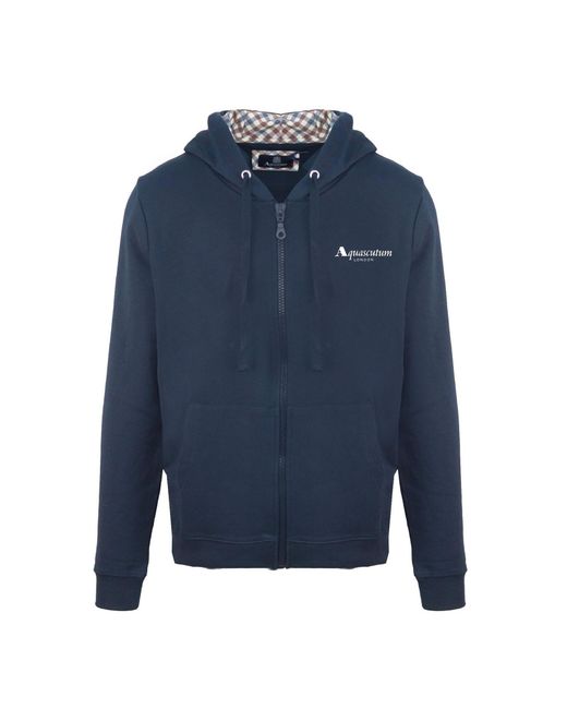 Aquascutum Blue Zpullover Hoody Swe for men