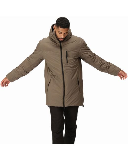 Regatta Brown Yewbank Ii Hooded Waterproof Outdoor Winter Park Jacket for men
