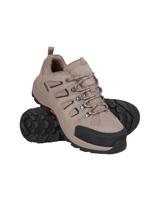 Mountain Warehouse Brown 'Vertex Extreme' Vibram Shoes Waterproof Breathable Walking Sneakers Leather for men