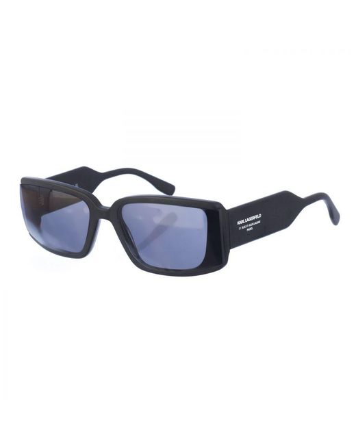 Karl Lagerfeld Blue Acetate Sunglasses With Rectangular Shape Kl6106S for men