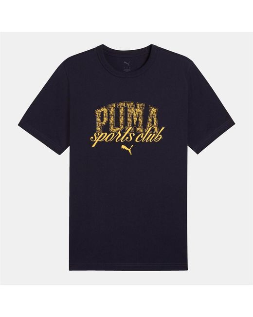 PUMA Blue Graphic T Shirt for men