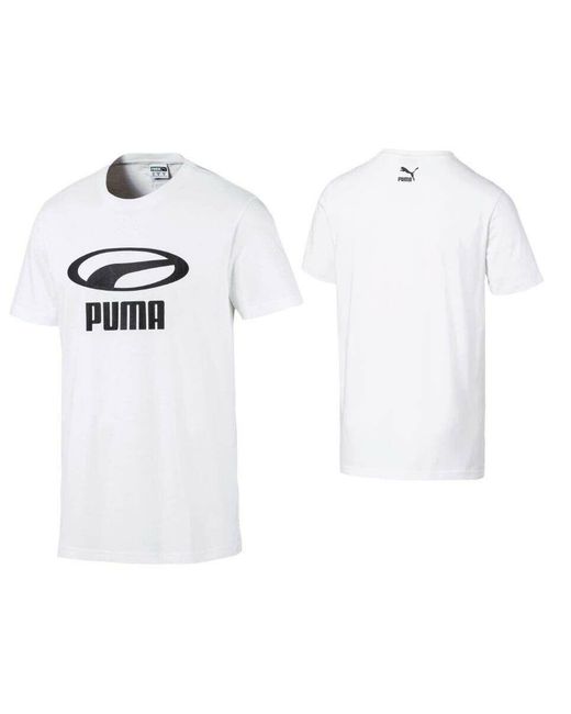 PUMA White Xtg Graphic Short Sleeve Tee T-Shirt Top for men