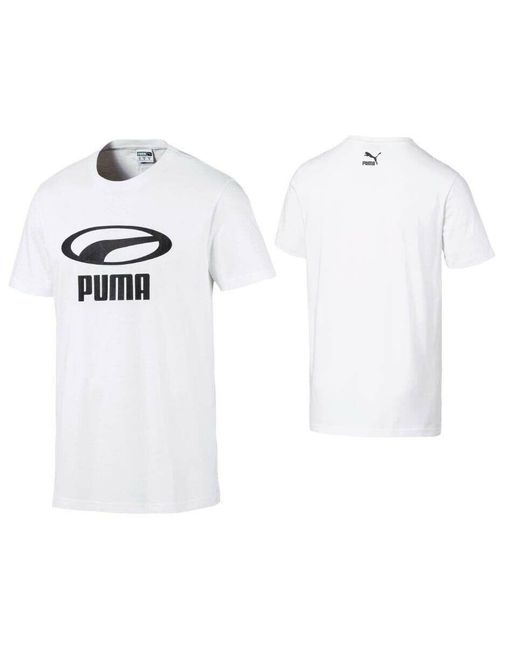 PUMA White Xtg Graphic Short Sleeve Tee T-Shirt Top for men
