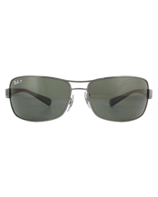Ray-Ban Gray Sunglasses 3379 004/58 Gunmetal Polarized for men