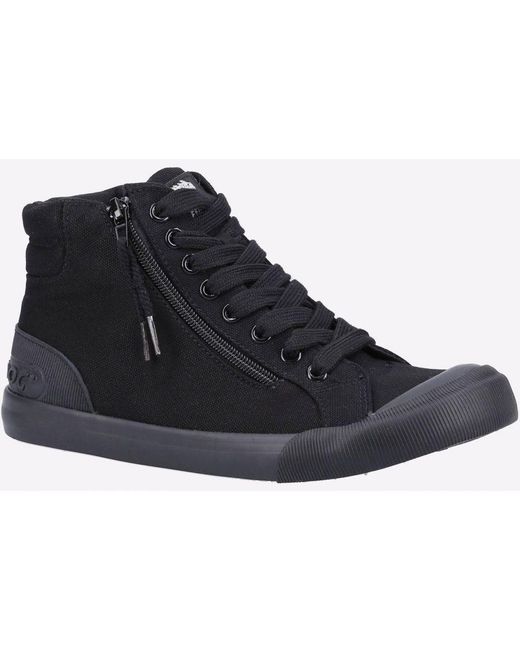 Rocket Dog Black Jazzin Hi-Top Trainers