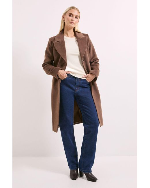 PRINCIPLES Blue Tux Style Single Breasted Coat