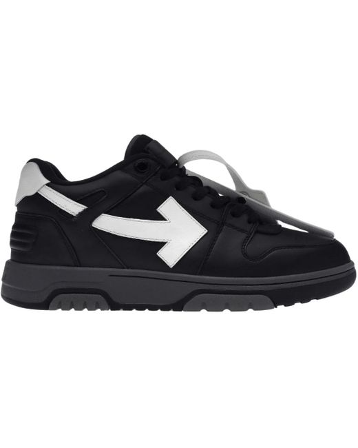 Off-White c/o Virgil Abloh Black Off- Out Of Office Calf Leather Sneakers for men