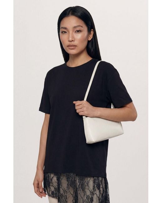 MissPap Blue Faux Leather Slouchy Shoulder Bag