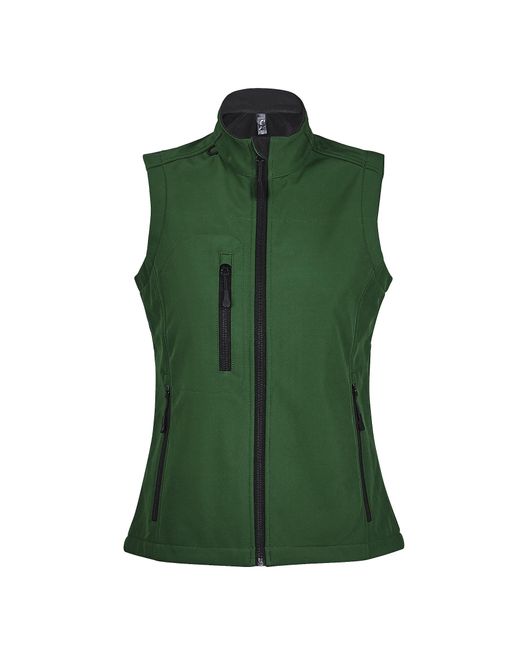 Sol's Green Ladies Rallye Soft Shell Bodywarmer Jacket (Bottle)
