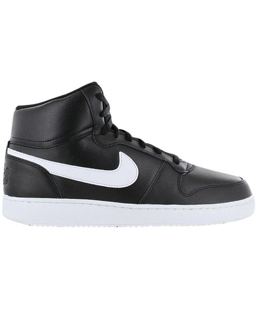 Nike Black Ebernon Mid Trainers Textile for men