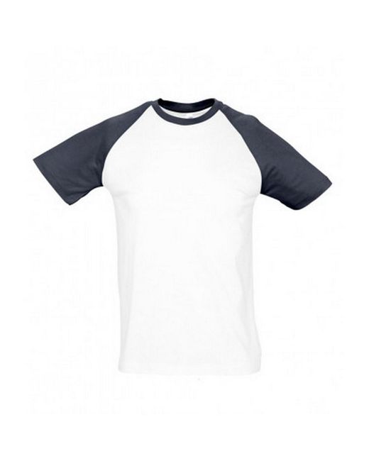 Sol's Blue Funky Contrast Short Sleeve T-Shirt Cotton for men