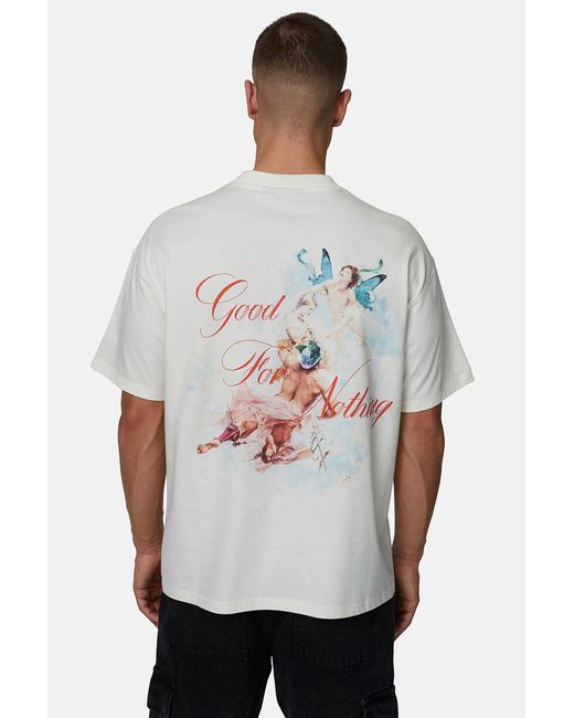 Good For Nothing Gray Relaxed Graphic Tee for men