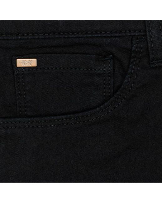 Armani Black Long Stretch Fabric Pants 6y5j20-5dxiz Woman Cotton