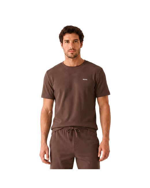 Boss Brown Short Sleeve Cotton T-Shirt 50535891 for men