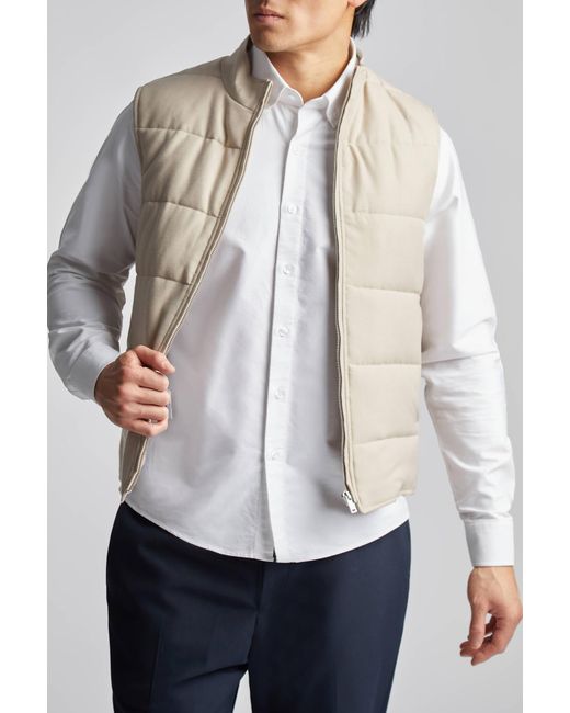Limehaus White Zip Through Gilet for men