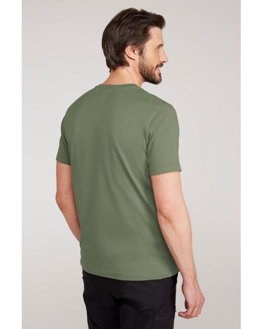 Mountain Warehouse Green 'Mountain Stripe' Graphic T-Shirt Cotton Breathable Everyday Tee for men