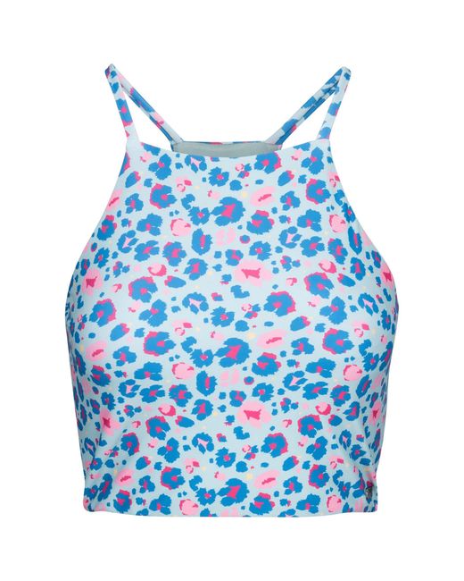 Trespass Blue Ladies Harlow Leopard Print Swim Top (Light Sage)