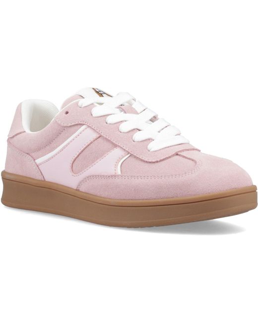 Hush Puppies Pink Maura Suede Trainers
