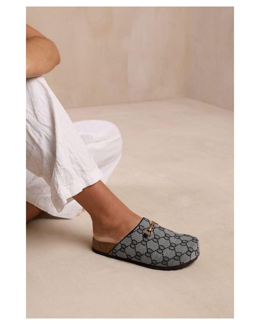 Where's That From Gray Wheres 'Dublin' Open Back Slip On Loafer With Detail