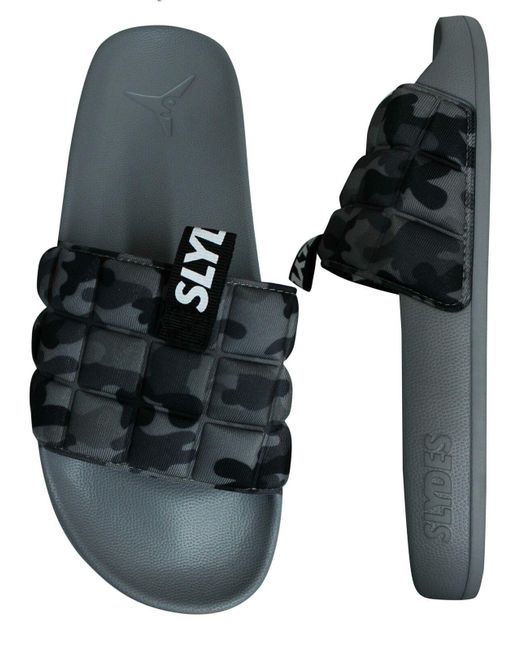 Slydes Black Fade Sliders Textile for men