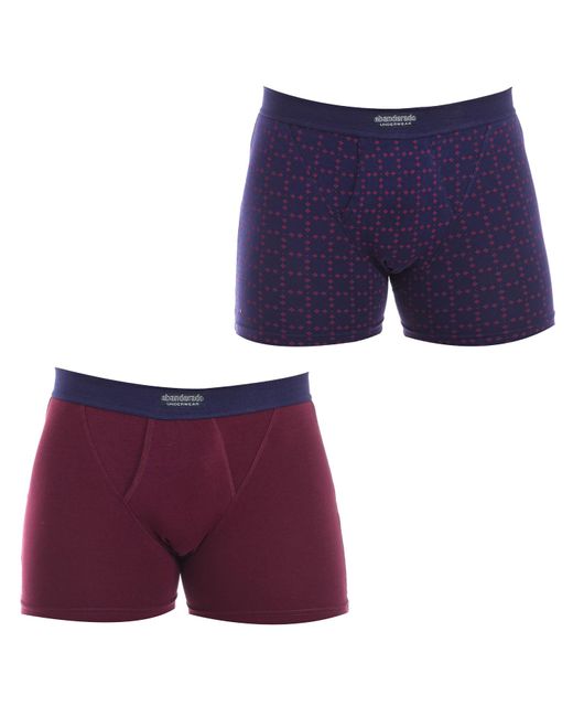 Abanderado Purple Pack Of 2 Ocean Boxers, Model A5398 For Comfort And Style for men