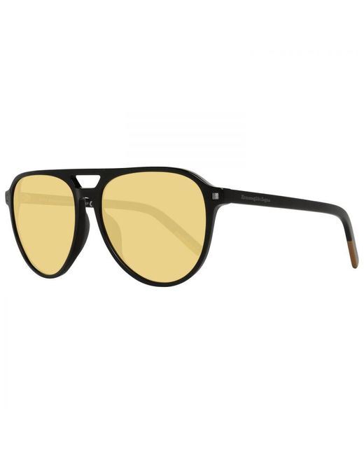 Zegna Metallic Classic Aviator Sunglasses for men