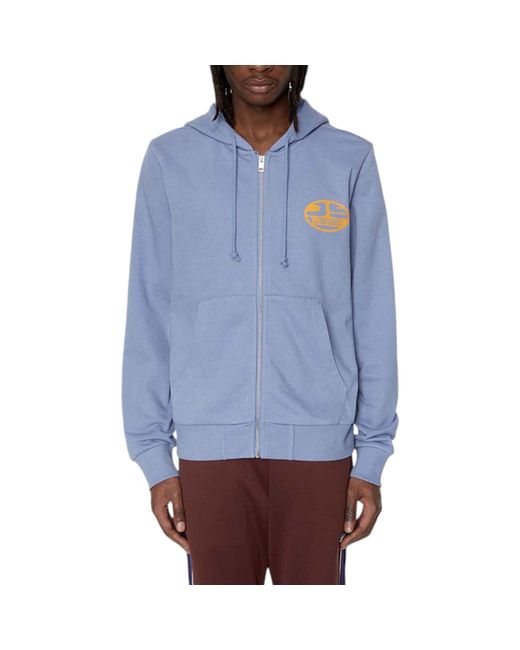 DIESEL Blue S-Ginn-Hood Hoodies for men
