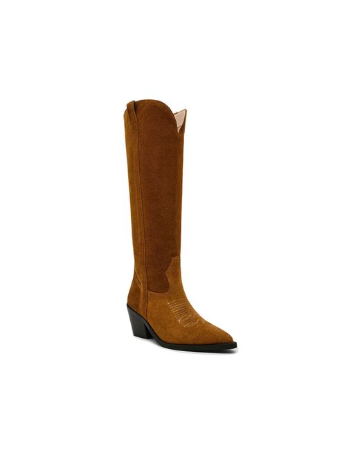 Steve Madden Suede Spiral Boot Browns