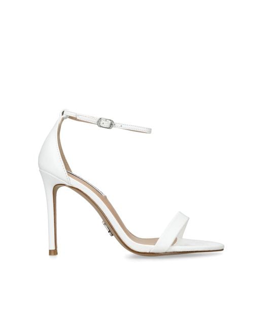 Steve Madden White Leather Tecy Sandals