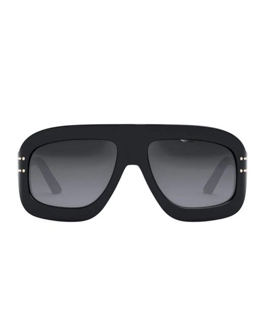 Dior Gray Diorsignature Framed Smoke Lens Sunglasses