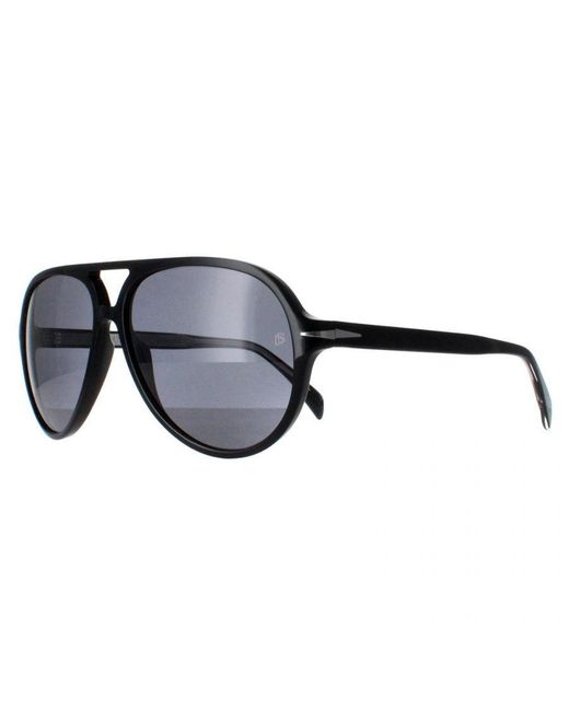 David Beckham Black Aviator Shiny Dark Db1091/S for men