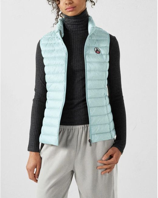 J.O.T.T Blue Seda High Neck Down Gilet