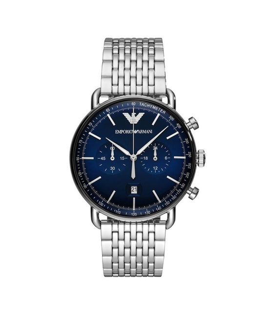 Emporio Armani Horloge Ar11238 Zilver in het Blue voor heren