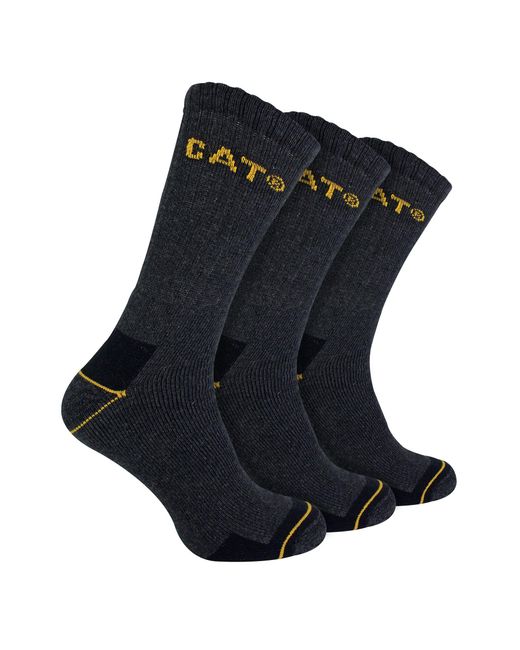 Caterpillar Blue 3 Pack Real Work Socks With Cushioned Heel & Toe for men
