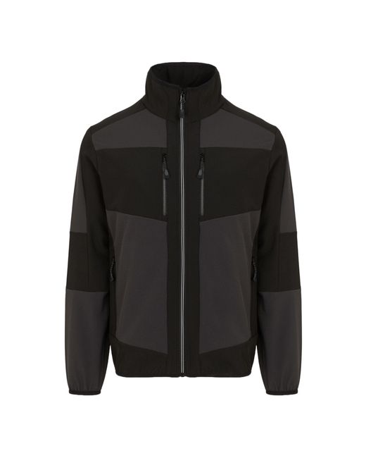 Regatta Black Adult E-Volve 2 Layer Soft Shell Jacket (Ash/ for men