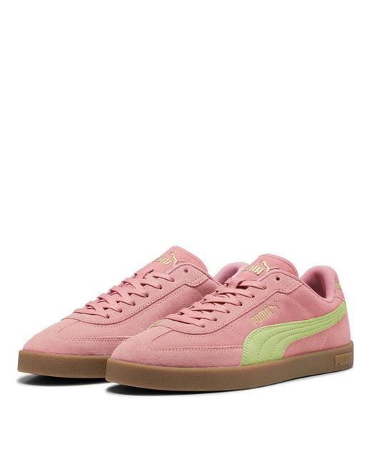 PUMA Pink Round Toe Low Top Flat Heel Sneakers