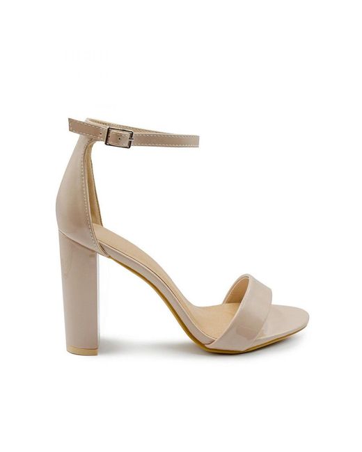 Nude suede shop block heels
