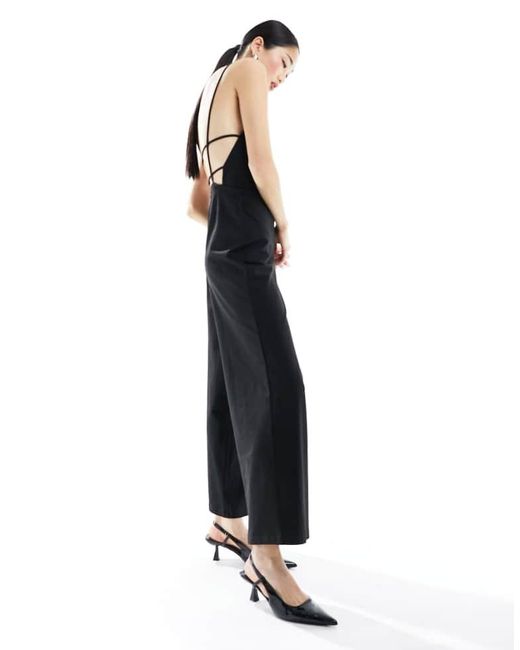 EDITED White Backless Strappy Jumpsuit