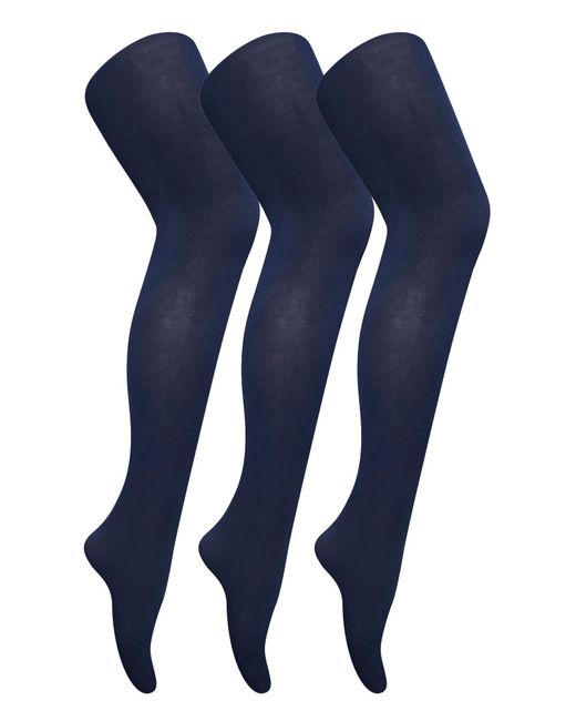 Sock Snob Blue 3 Pair Multipack Coloured Opaque 80 Denier Tights