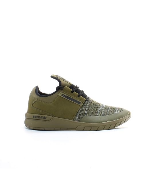Supra Green Flow Run Synthetic Lace Up Trainers 08021 950 for men