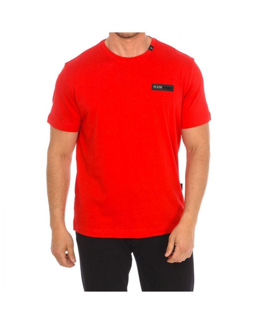 Philipp Plein Red Tips405 Short Sleeve T-Shirt for men