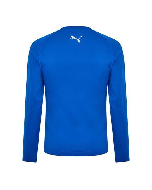 PUMA Blue Roundneck Ls Shirt (Vent) for men