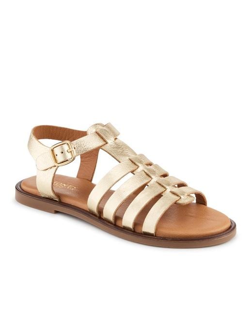 Jones Bootmaker Brown Hera Leather Strappy Buckled Sandals
