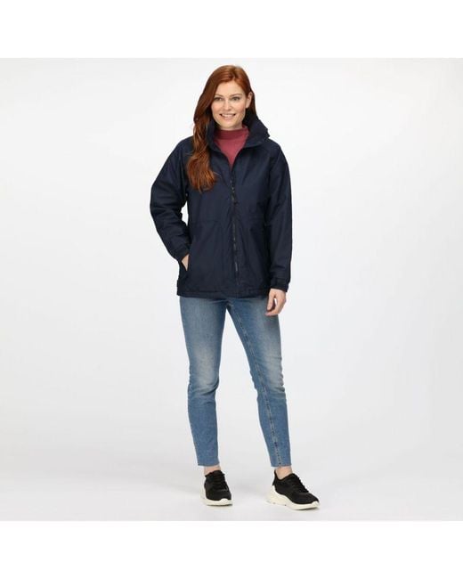 Regatta Blue Ladies Waterproof Windproof Jacket (Fleece Lined)