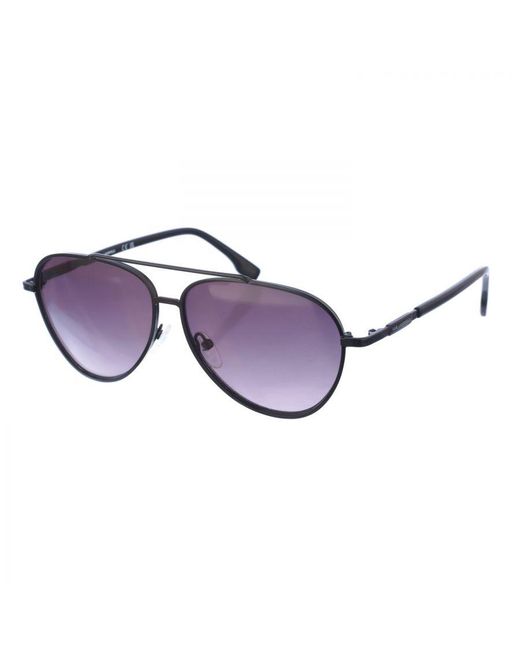 Karl Lagerfeld Purple Kl344S Aviator Metal Sunglasses for men