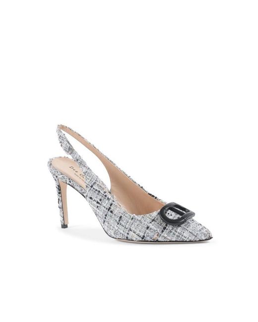 Dee Ocleppo White Slinky Boucle Slingback