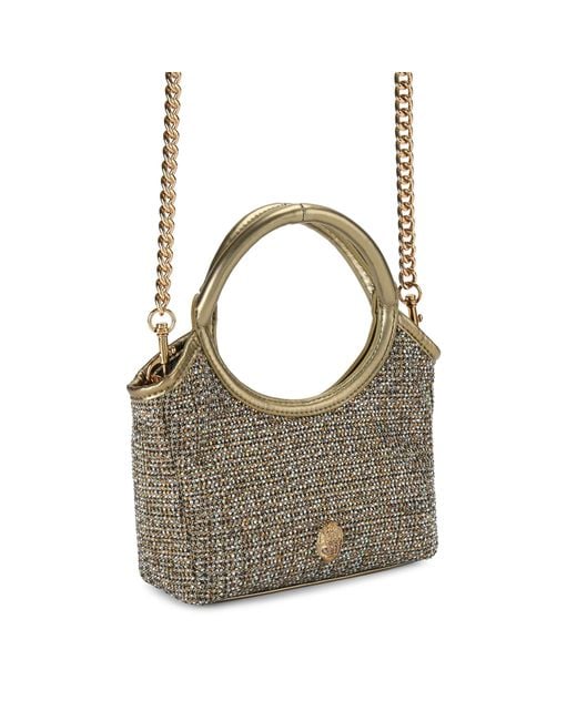 Kurt Geiger Metallic Fabric Sutton Xs Tote Bag