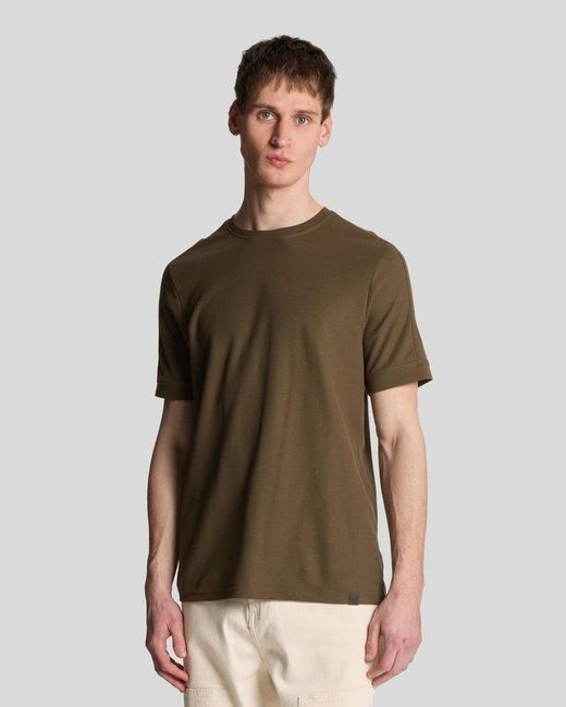 Lyle & Scott Green Panelled T-Shirt for men